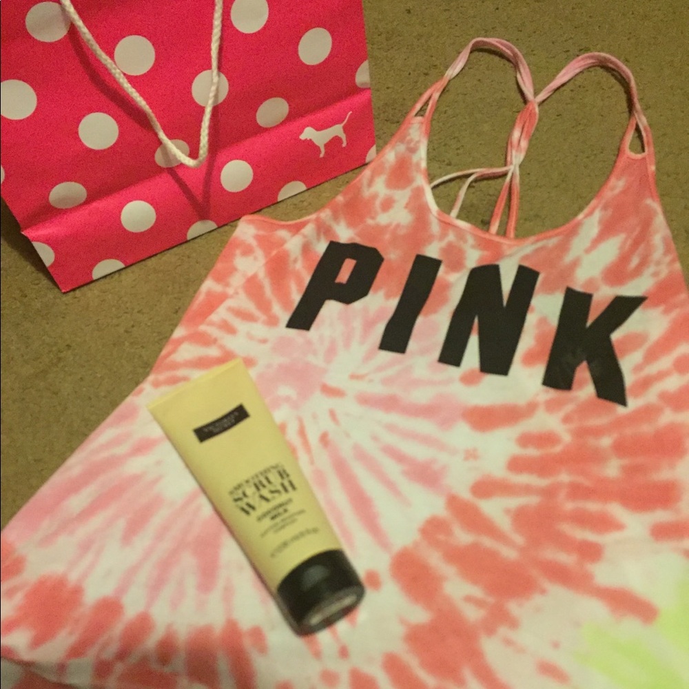 Nwot Pink Shirt w/ body wash